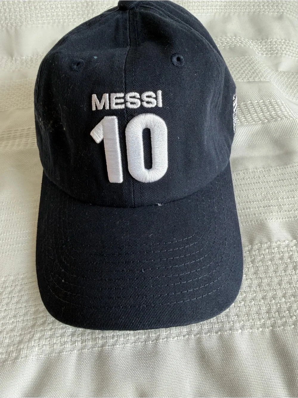 Lionel Messi #10 Embroidered Navy Cotton Cap - Official Argentina Association